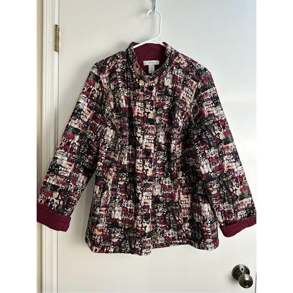 CJ Banks sz 1X reversible quilted jacket